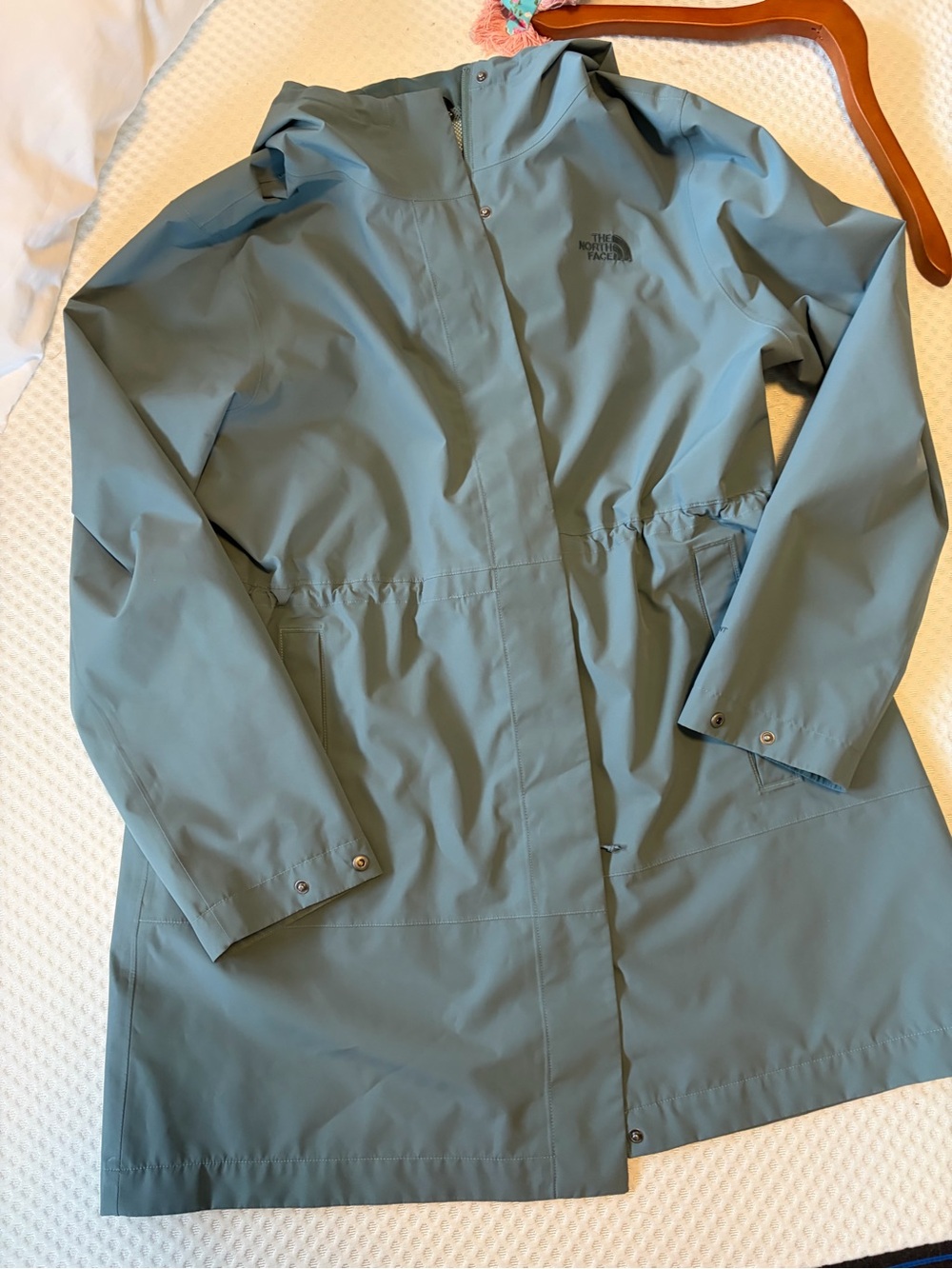 The North Face Women's Trench Coat in Sage Blue